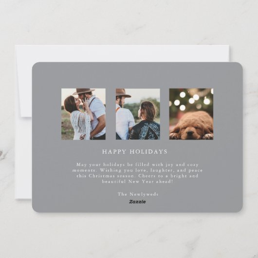 JOY新婚たった今結婚しましたクリスマスカード シーズンカード (裏面)