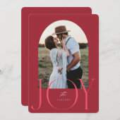 JOY新婚たった今結婚しましたクリスマスカード シーズンカード (正面/裏面)