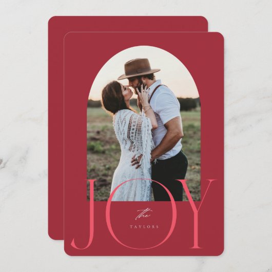 JOY新婚たった今結婚しましたクリスマスカード シーズンカード (正面/裏面)