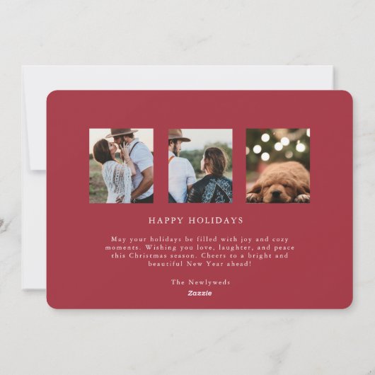 JOY新婚たった今結婚しましたクリスマスカード シーズンカード (裏面)