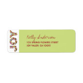 JOY春の花ガールベビーシャワー差出人住所 ラベル (正面)