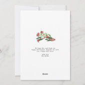 JOY書道伝統的クリスマスワンフォト シーズンカード (裏面)