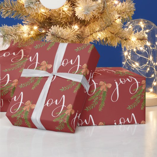 Joy書道水彩クリスマスグリーン ラッピングペーパー (クリスマス)