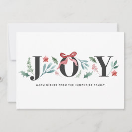 JOY水の色の休日の葉と花 シーズンカード