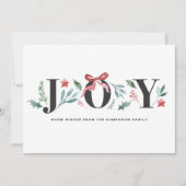 JOY水の色の休日の葉と花 シーズンカード (正面)