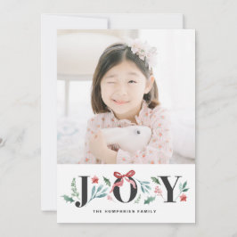 JOY水の色ホリデーリーフと花の写真 シーズンカード