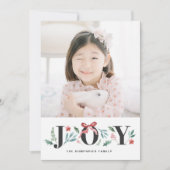 JOY水の色ホリデーリーフと花の写真 シーズンカード (正面)