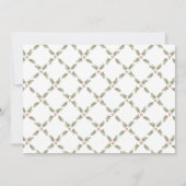 JOY水色クリスマスリースカスタム写真金ゴールド シーズンカード (裏面)