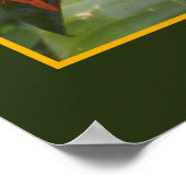 Joy禅瞑想オレンジ色の花フォトテンプレート ポスター (角)