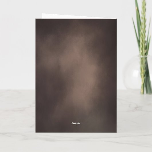 JOY絵を描ココアブラウン折り畳みビジネス シーズンカード (裏面)