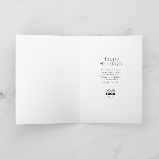 JOY絵を描ココアブラウン折り畳みビジネス シーズンカード (内部)