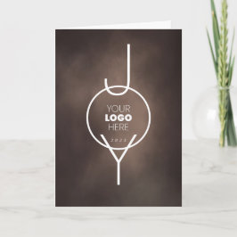 JOY絵を描ココアブラウン折り畳みビジネス シーズンカード