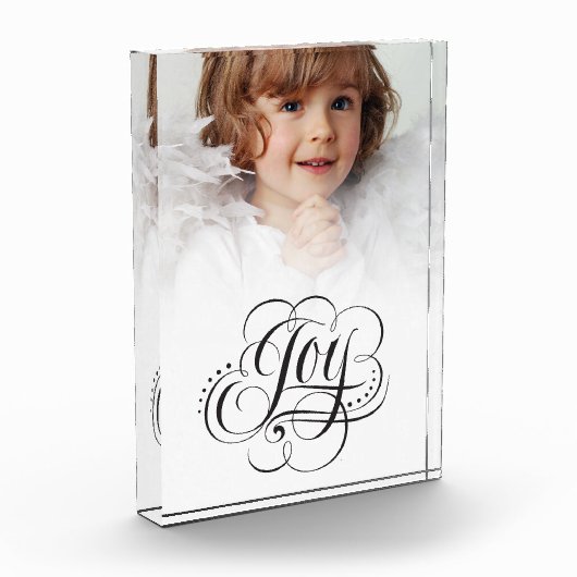 JOY花開いたクリスマス書道レタリング フォトブロック (左)