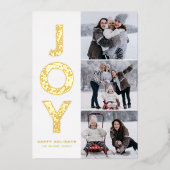 JOY葉レタリング金箔フォトコラージュ 箔シーズンカード (正面)