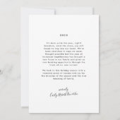 Joy見つかった私たちアーチ型フォトホリデーカード (裏面)