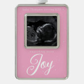 JOY超音波の増加を期待 シルバープレートフレームオーナメント (正面)