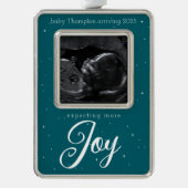 JOY超音波の増加を期待 シルバープレートフレームオーナメント (正面)