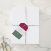 JOY金ゴールドスパークルカラーブロックホリデーカスタムパーティー ギフトタグ (より糸付き)