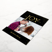 JOY金ゴールド紙吹雪ブラック2フォトメリークリスマス 箔シーズンカード (回転した状態)