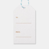 JOY銅シンプルメタリックミニマリストホリデー ギフトタグ (裏面)