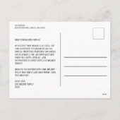 JOY かわいいキャンディケーンのクリスマス オーナメント  Xmas シーズンポストカード (裏面)