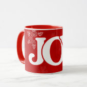 JOY エレガントな赤いクリスマス マグカップ (正面左)