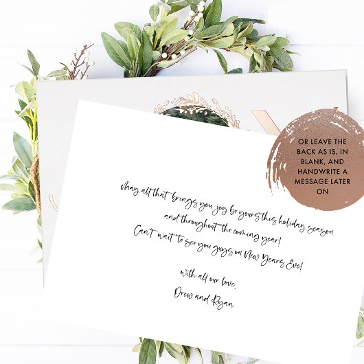 「Joy」エレガント写真パーソナライズされた実在 箔シーズンカード