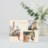 JOY エレガント Boho Season's Greetings Three Photo シーズンポストカード (スタンド正面)
