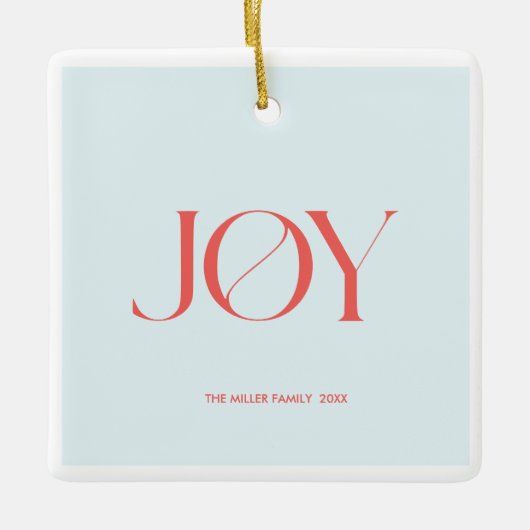 Joy | オリジナルクリスマスオーナメント セラミックオーナメント (正面)