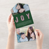 JOY カラフル Tearフォトホリ遠くにデーカード オールインワン招待状 (貼ってはがせる)