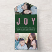 JOY カラフル Tearフォトホリ遠くにデーカード オールインワン招待状 (内側)