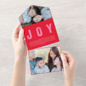 JOY カラフル Tearフォトホリ遠くにデーカード オールインワン招待状 (貼ってはがせる)