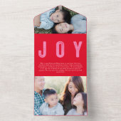 JOY カラフル Tearフォトホリ遠くにデーカード オールインワン招待状 (内側)