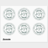 JOY クリスマスのメッセージ ギフトラベル ラウンドシール (シート)
