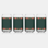 JOY クリスマスの花飾りボーダー ガラス缶 (裏面)