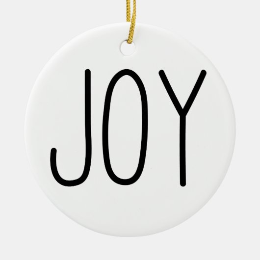 JOY – クリスマスの飾り セラミックオーナメント (正面)