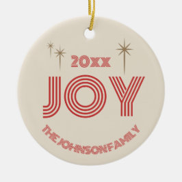 JOY クリスマスオーナメント 宗教的な家族の名前のカスタム