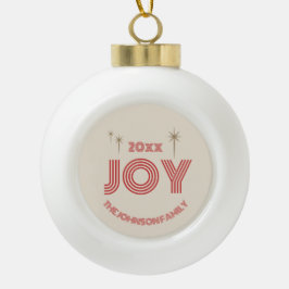 JOY クリスマスオーナメント 宗教的な家族の名前入りカスタム オーナメント