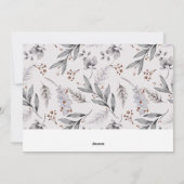 「JOY」クリスマスボタニカルリース写真 シーズンカード (裏面)