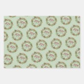 Joy – クリスマスリースの姓 ラッピングペーパーシート (正面3)