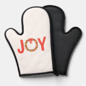 Joy クリスマスリース フェスティブホリデー 鍋つかみ (正面/裏面)