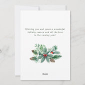 JOY クリスマス ハリーポインセチア ブランチ グリーティング (裏面)