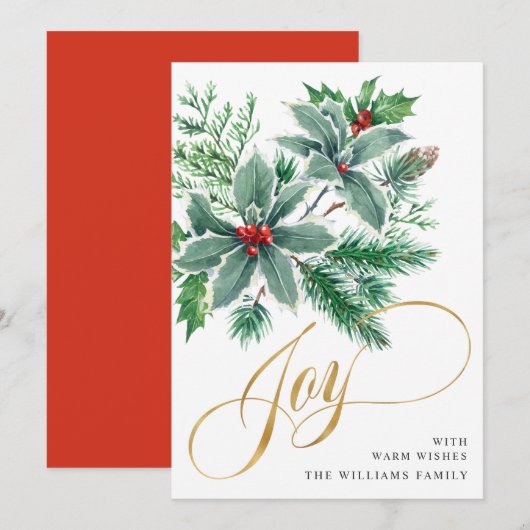 JOY クリスマス ホリーデイ チェックイング (正面/裏面)
