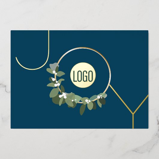 JOY コーポレートロゴ ブルー リアルゴールド 箔シーズンカード (正面)