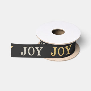 JOY (シルバー/金ゴールドグリッター) サテンリボン