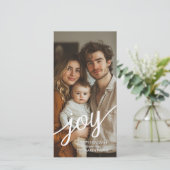 Joy – スクリプモダント写真 – シンプル シーズンカード (スタンド正面)