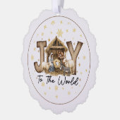 JOY ナティビティ クリスマス オーナメントカード (左)