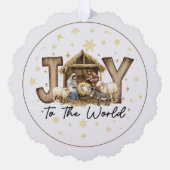 JOY ナティビティ クリスマス オーナメントカード (正面)