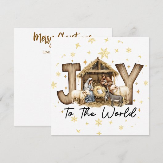 JOY ネイティビティ クリスマスカード (正面/裏面)