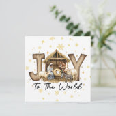 JOY ネイティビティ クリスマスカード (スタンド正面)